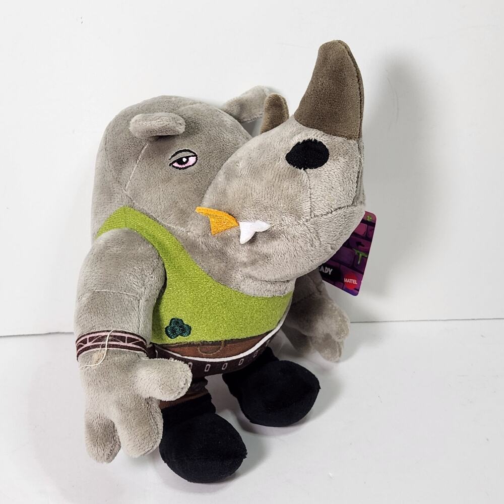 ROCKSTEADY RHINO Teenage Mutant Ninja Turtle Mayhem Movie 8" Plush Stuffed TMNT